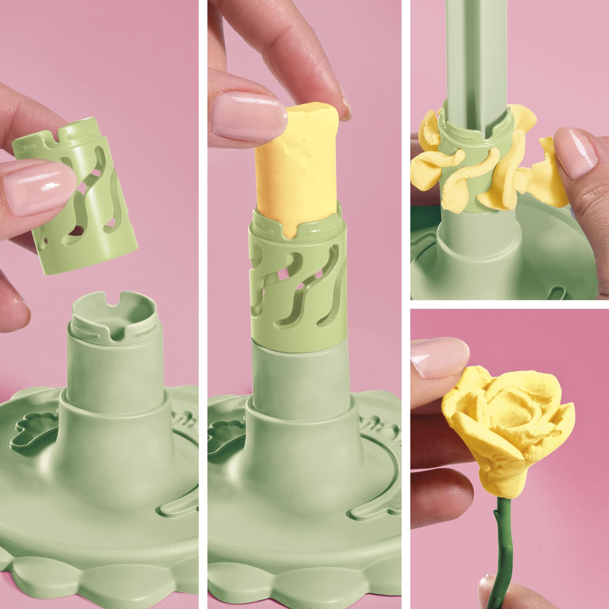 Play-Doh how-to booklet open displaying step-by-step guidance