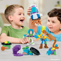 Play-Doh Buzz Lightyear bendy figure closeup enabling expressive posing