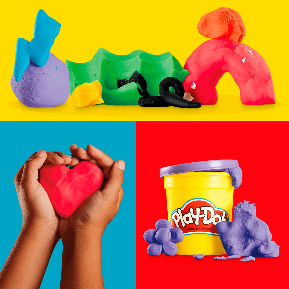 Play‑Doh cans arranged by color to help teachers organize supplies quickly