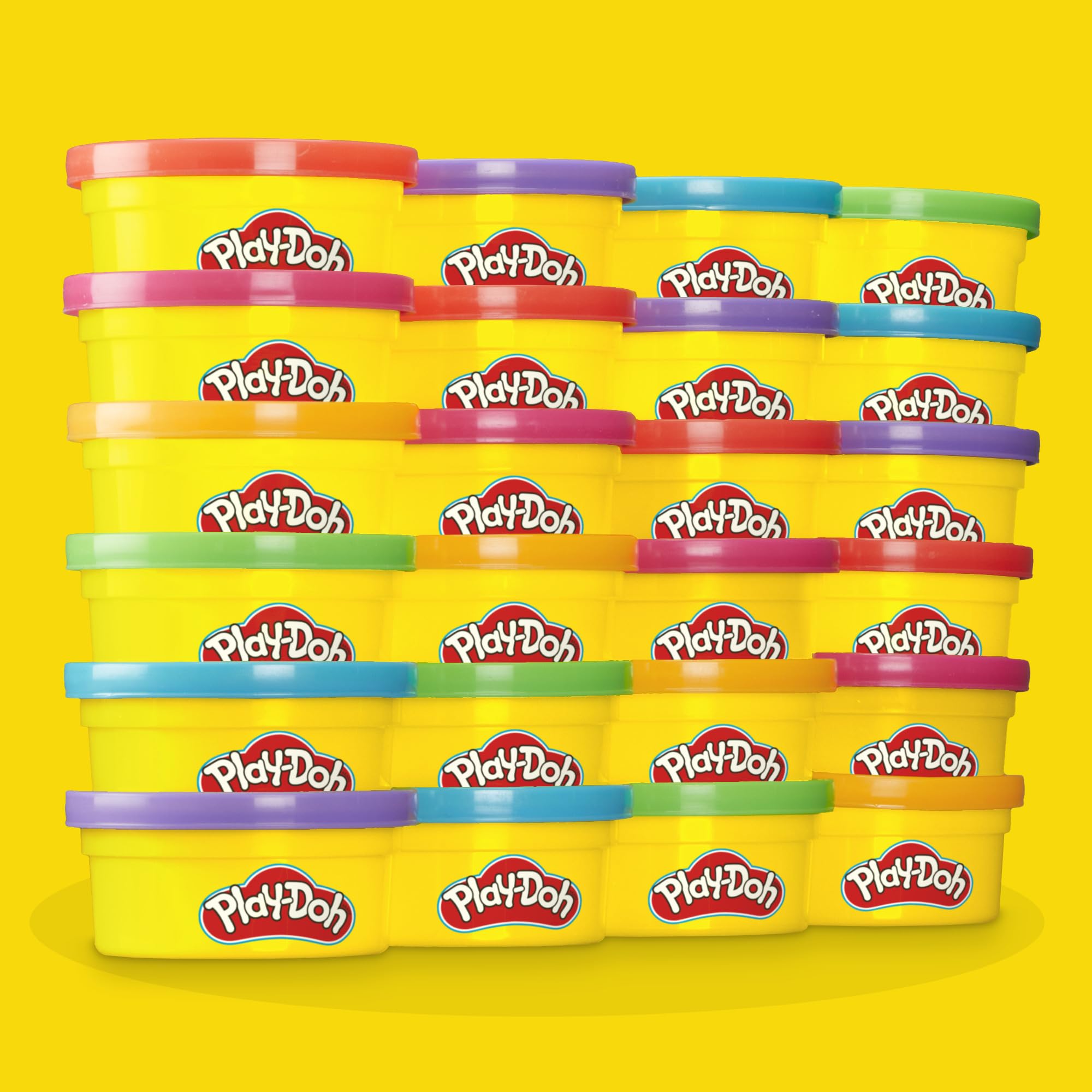 Play-Doh classroom reward display organized for school prize distribution
