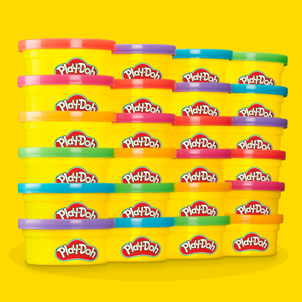 Play-Doh classroom reward display organized for school prize distribution