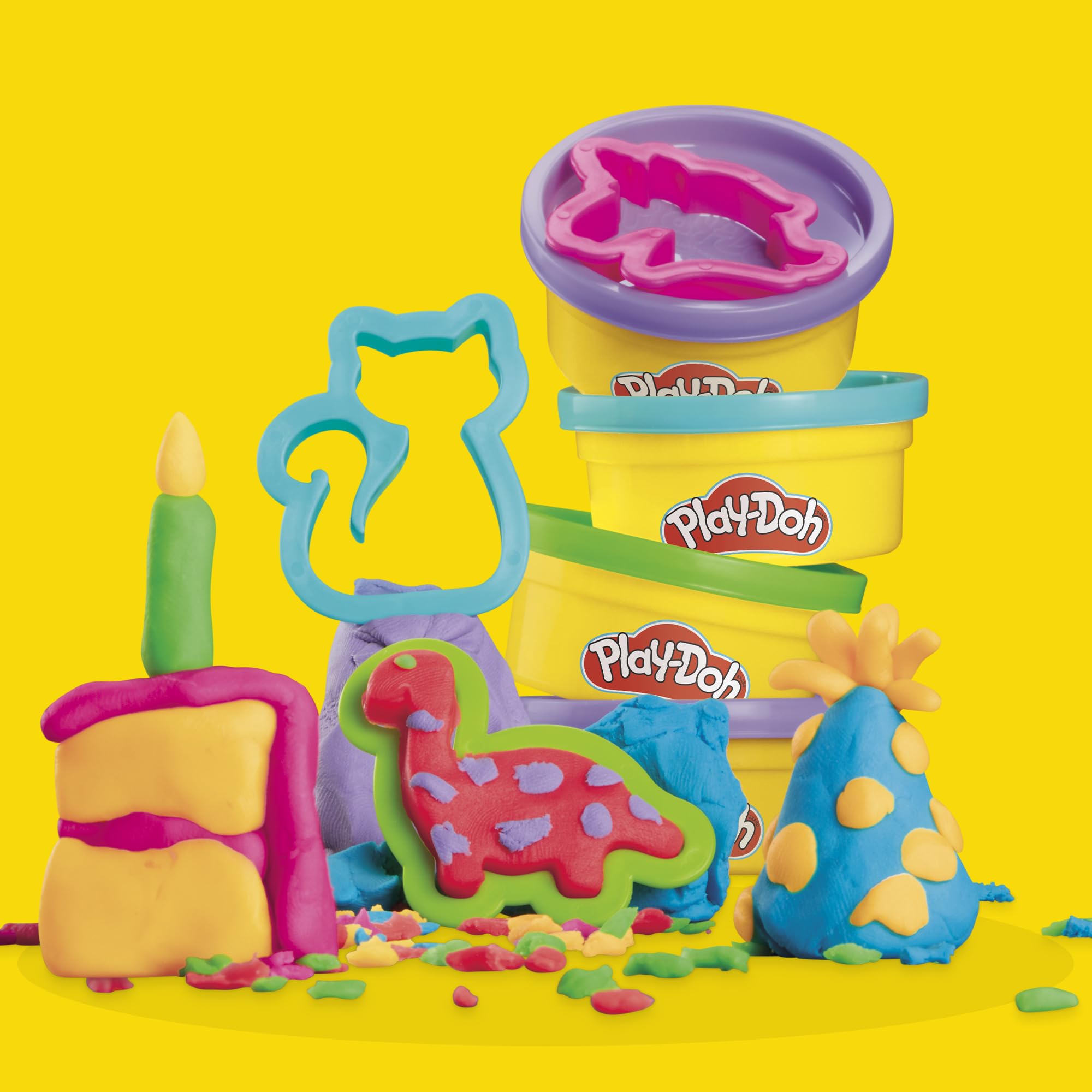 Play-Doh kids playtable with children molding shapes for hands-on fun