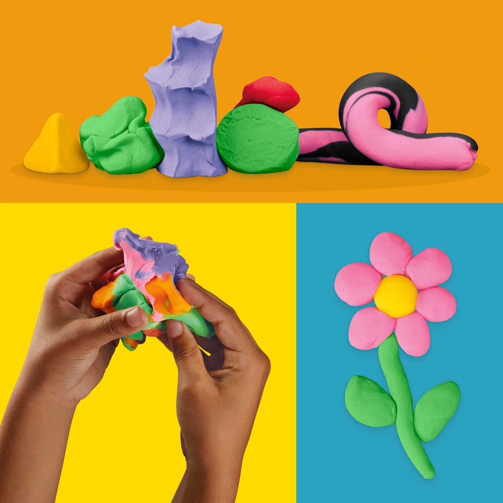Play‑Doh can beside a ruler to show 3 oz size for planning portions and storage