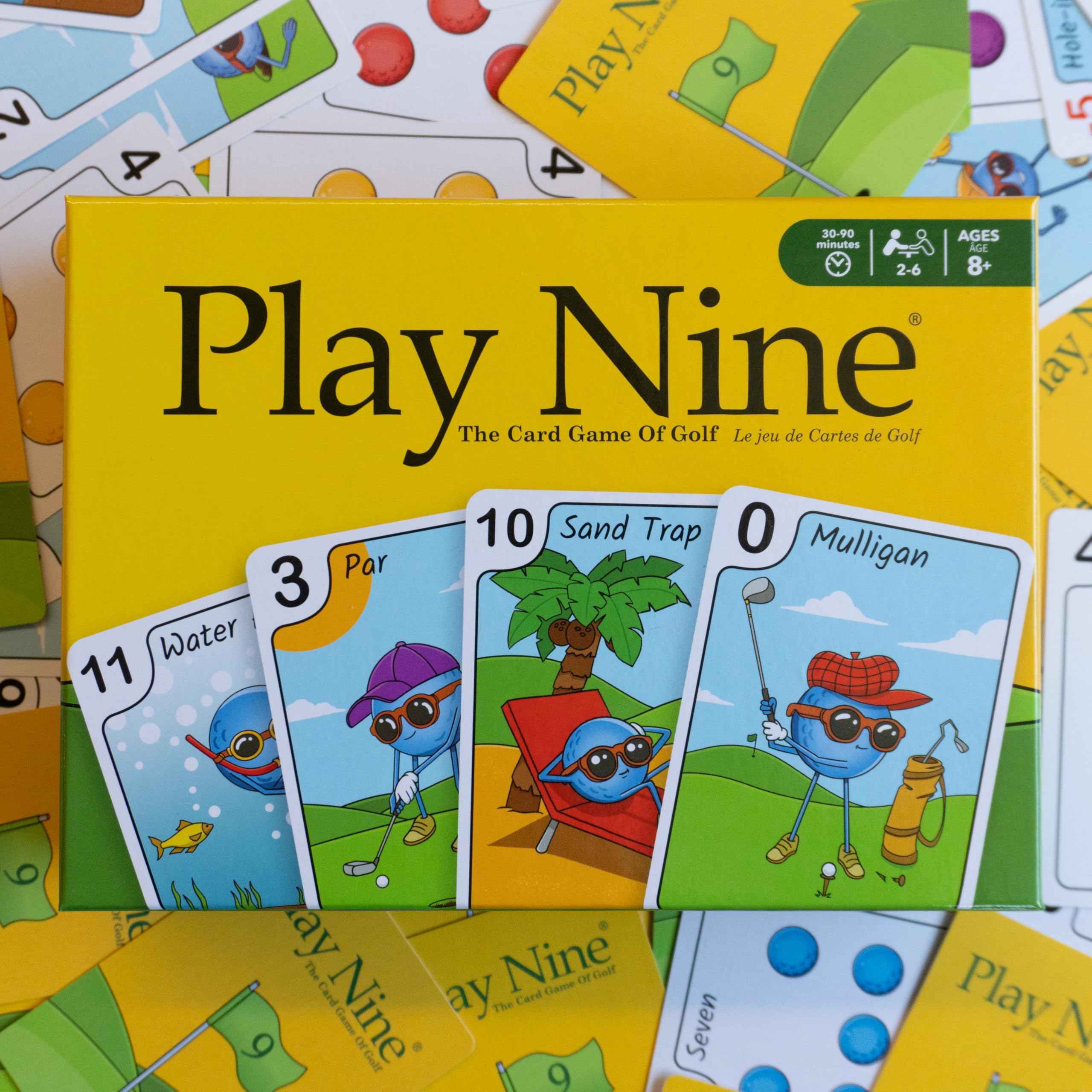 Couple playing Play Nine on a table illustrating date-night entertainment