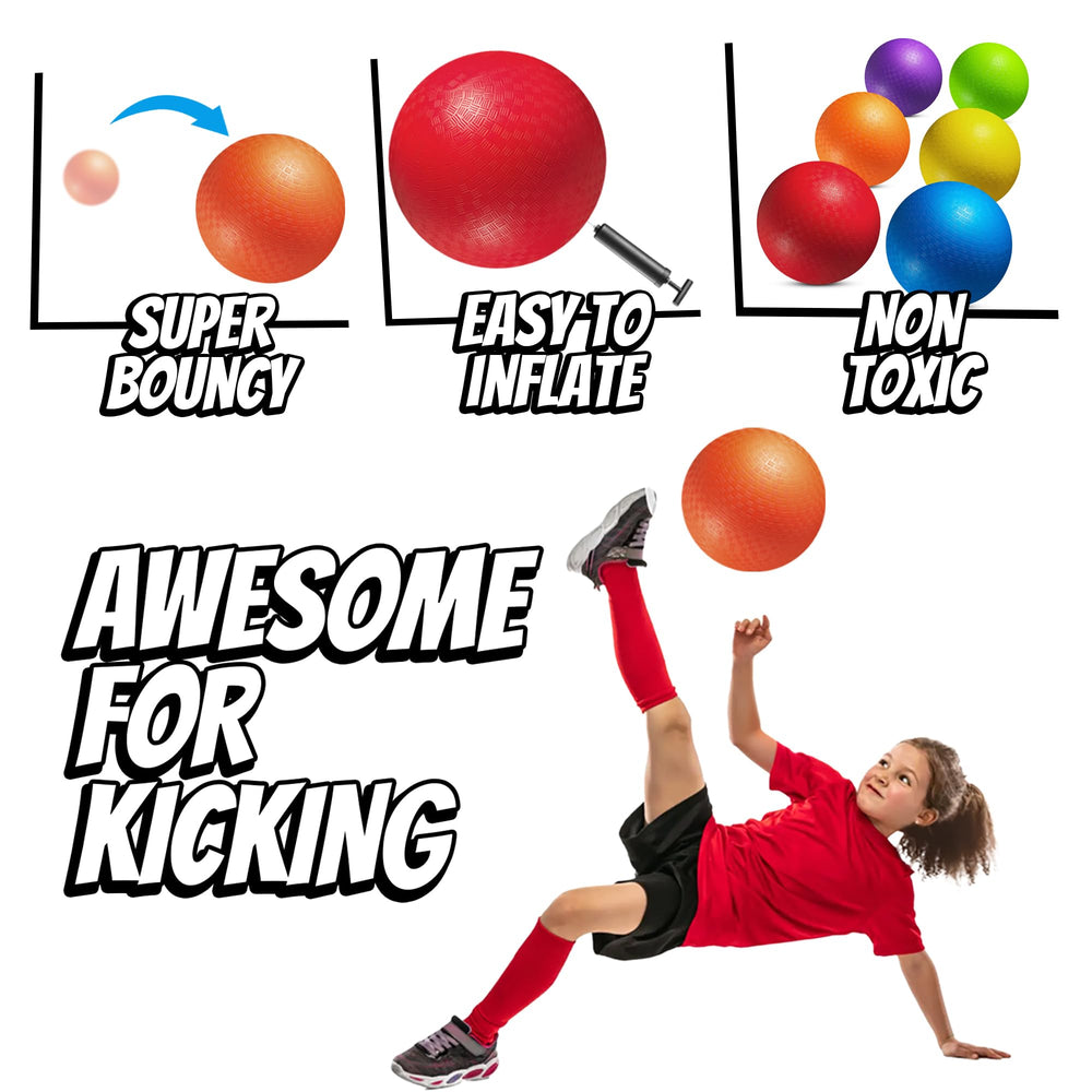 PlayBolt kids playing in yard with kickball showing active play and group fun for families
