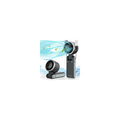 PlayHot front view portable fan showing sleek housing and strong airflow benefit