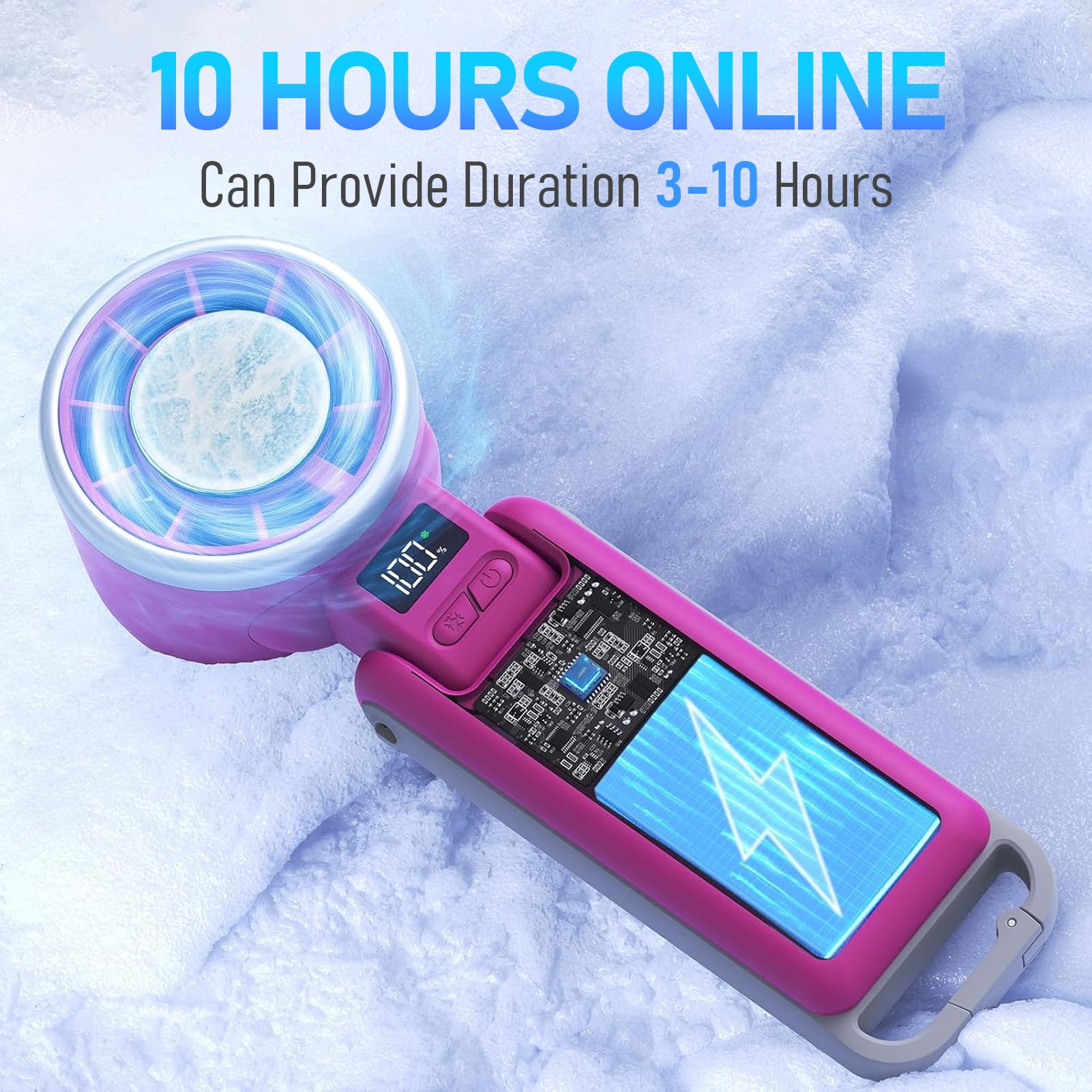 PlayHot held in hand to show scale and lightweight carrying benefit