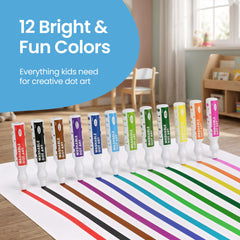 Playkidiz dot patterns on paper demonstrating bright washable colors