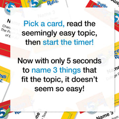 PlayMonster players shouting answers around a table capturing fast-paced fun and laughter