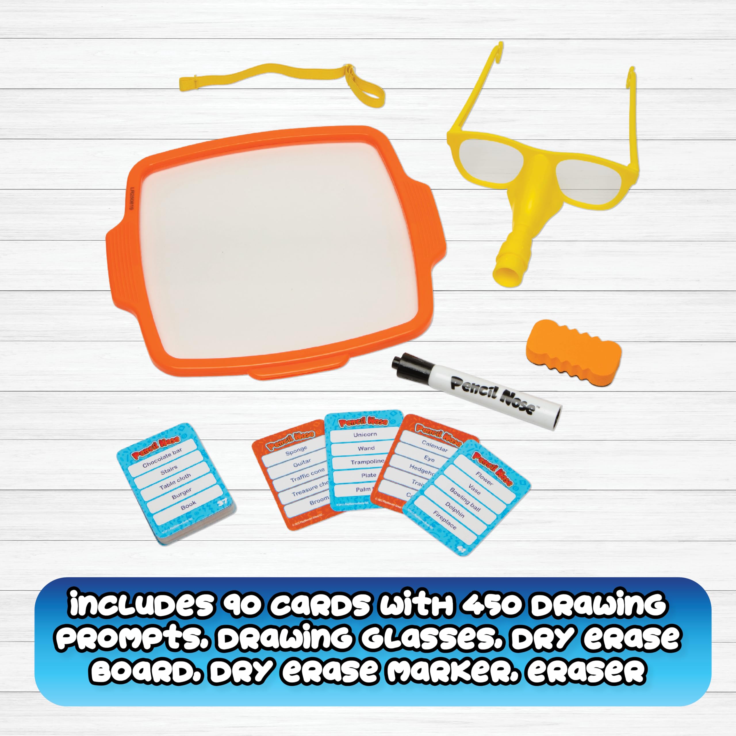 All game components spread beside a ruler to show PlayMonster size and portability