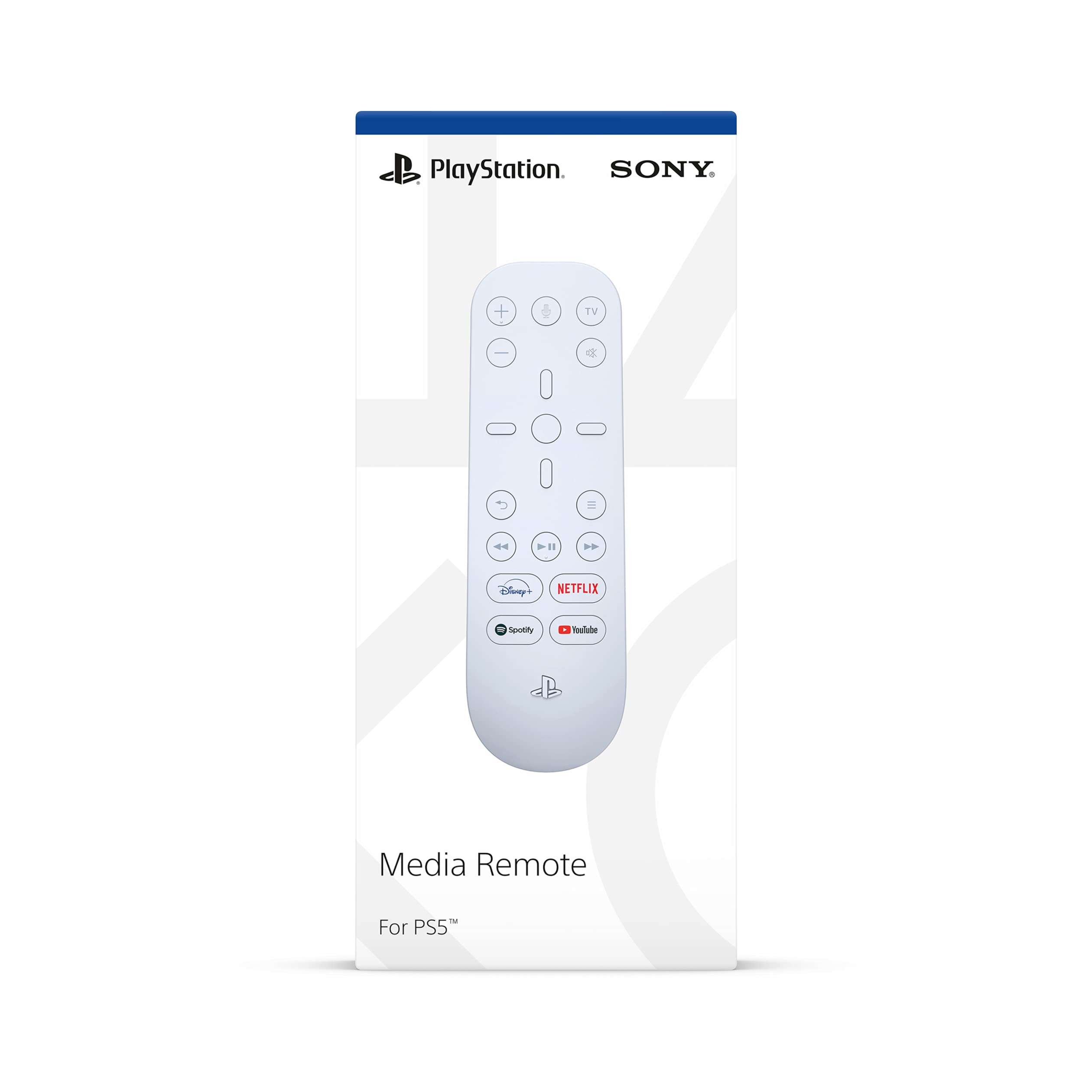 PlayStation media remote close-up of playback buttons for precise media control