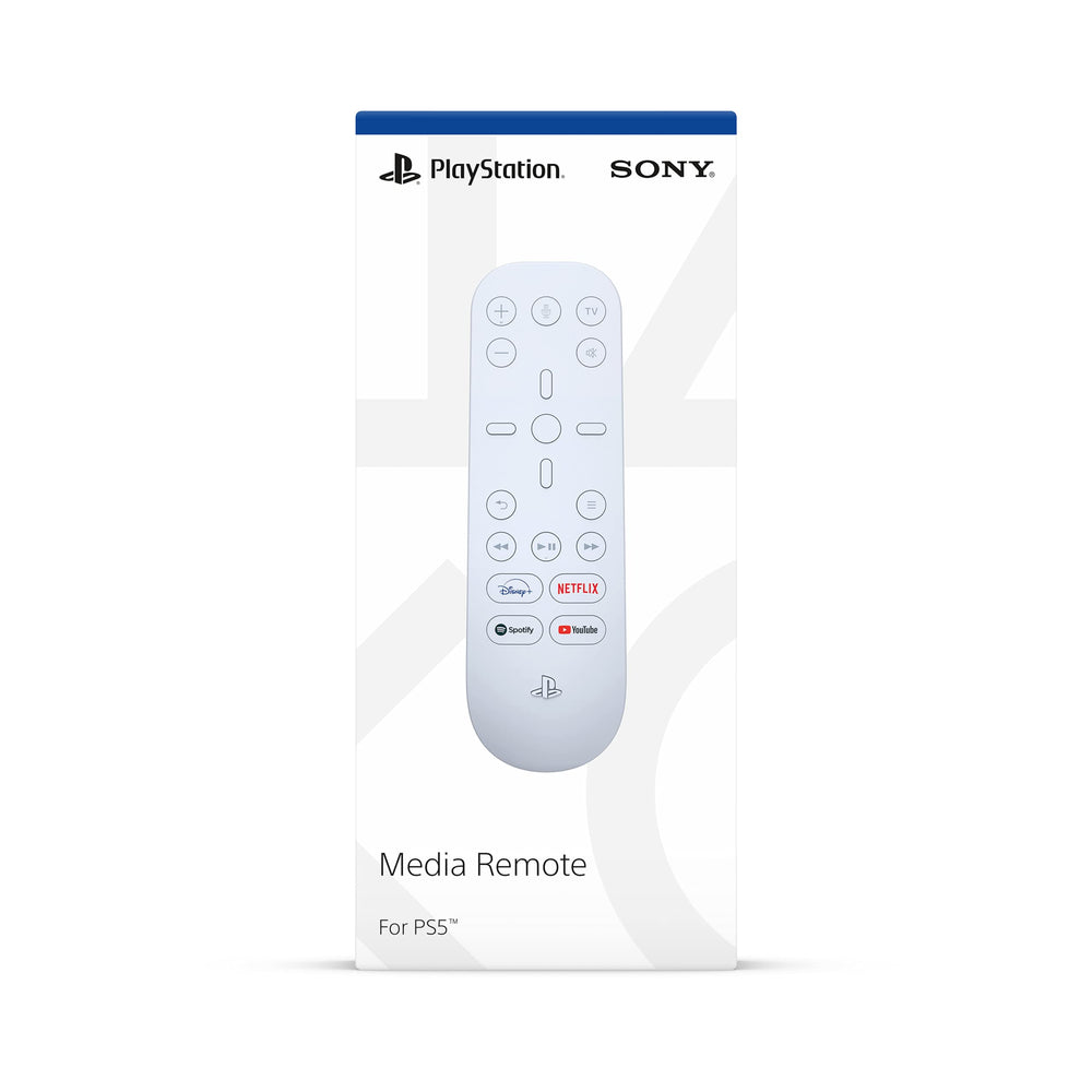 PlayStation media remote close-up of playback buttons for precise media control