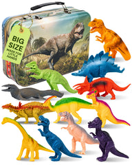 PLAYVIBE front packaging showing full dinosaur set and storage box for quick selection