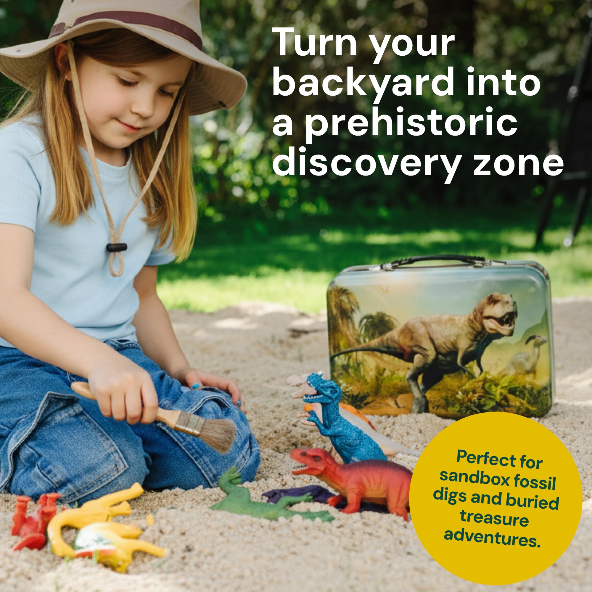 PLAYVIBE Triceratops profile displaying horns and sturdy build for hands-on learning