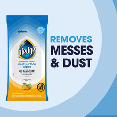 Pledge wipe in hand demonstrating easy grip and quick-clean benefit