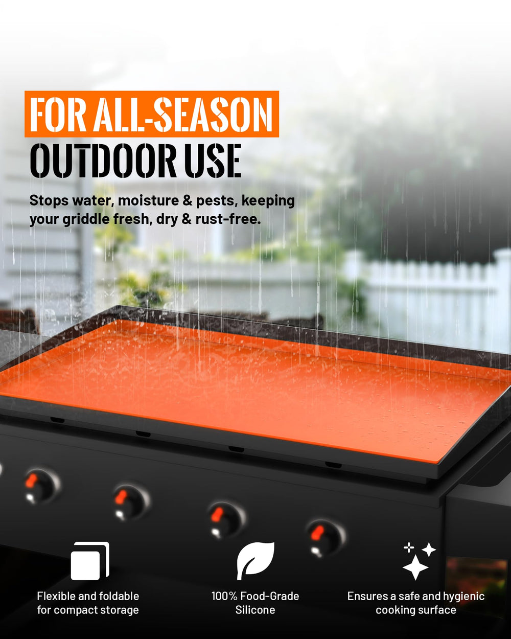 PLOSIF closeup of tall 1-inch silicone wall highlighting weatherproof seal benefit