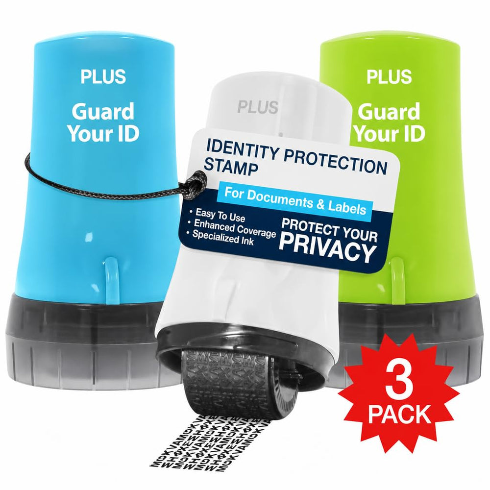 PLUS front packaging showing 3-pack protecting mail quickly
