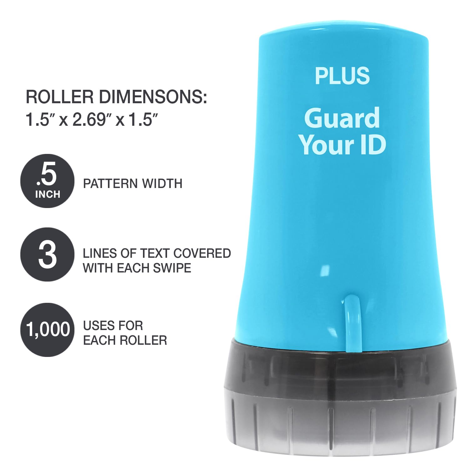 PLUS roller at a home mail station promoting tidy identity protection