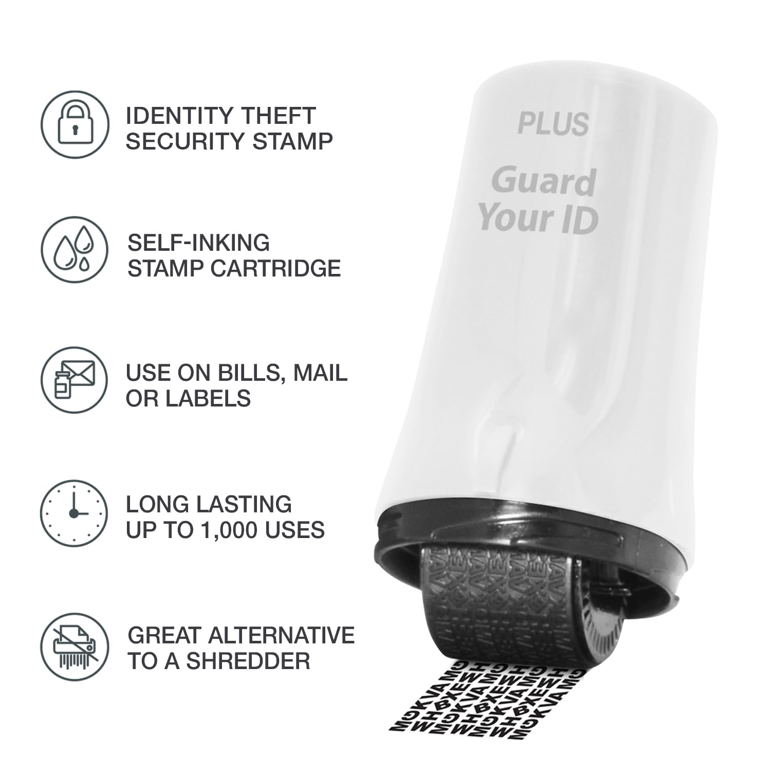 PLUS roller obscuring a prescription label for safer disposal