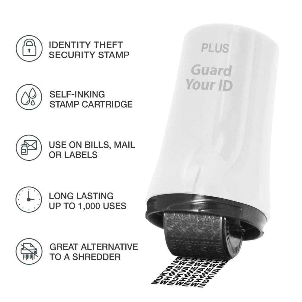 PLUS roller obscuring a prescription label for safer disposal