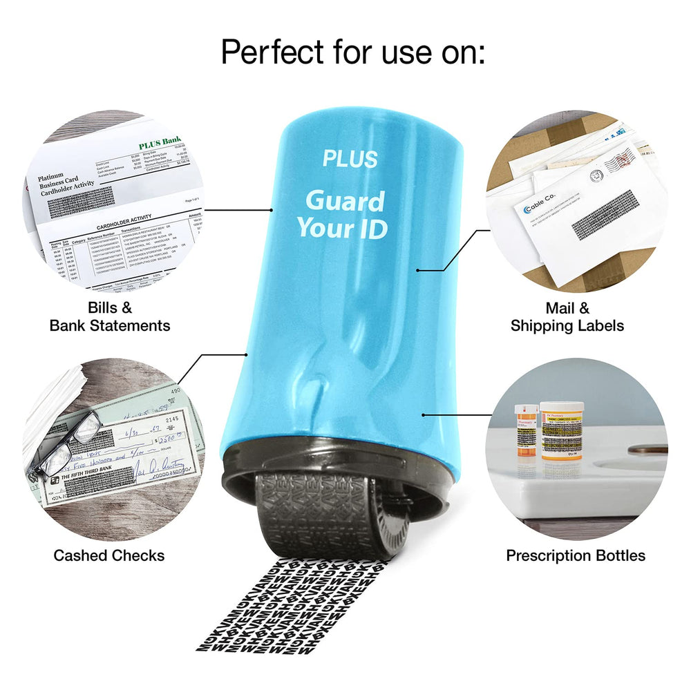 PLUS roller next to envelope illustrating compact size benefit