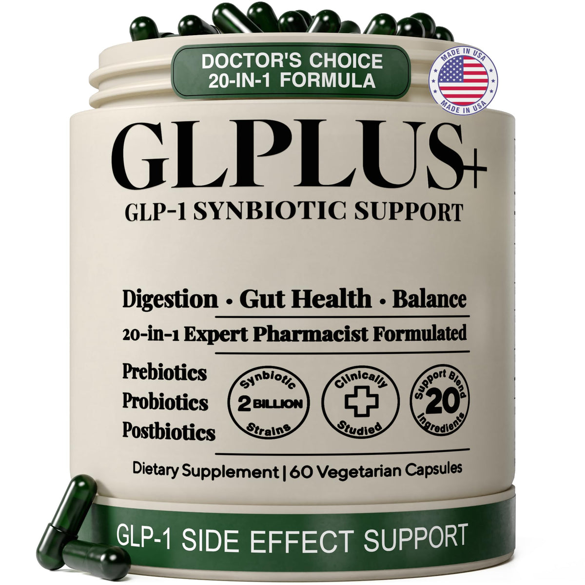 Plus+Ultra front packaging showing GLP-1 Companion for clear product recognition and trust