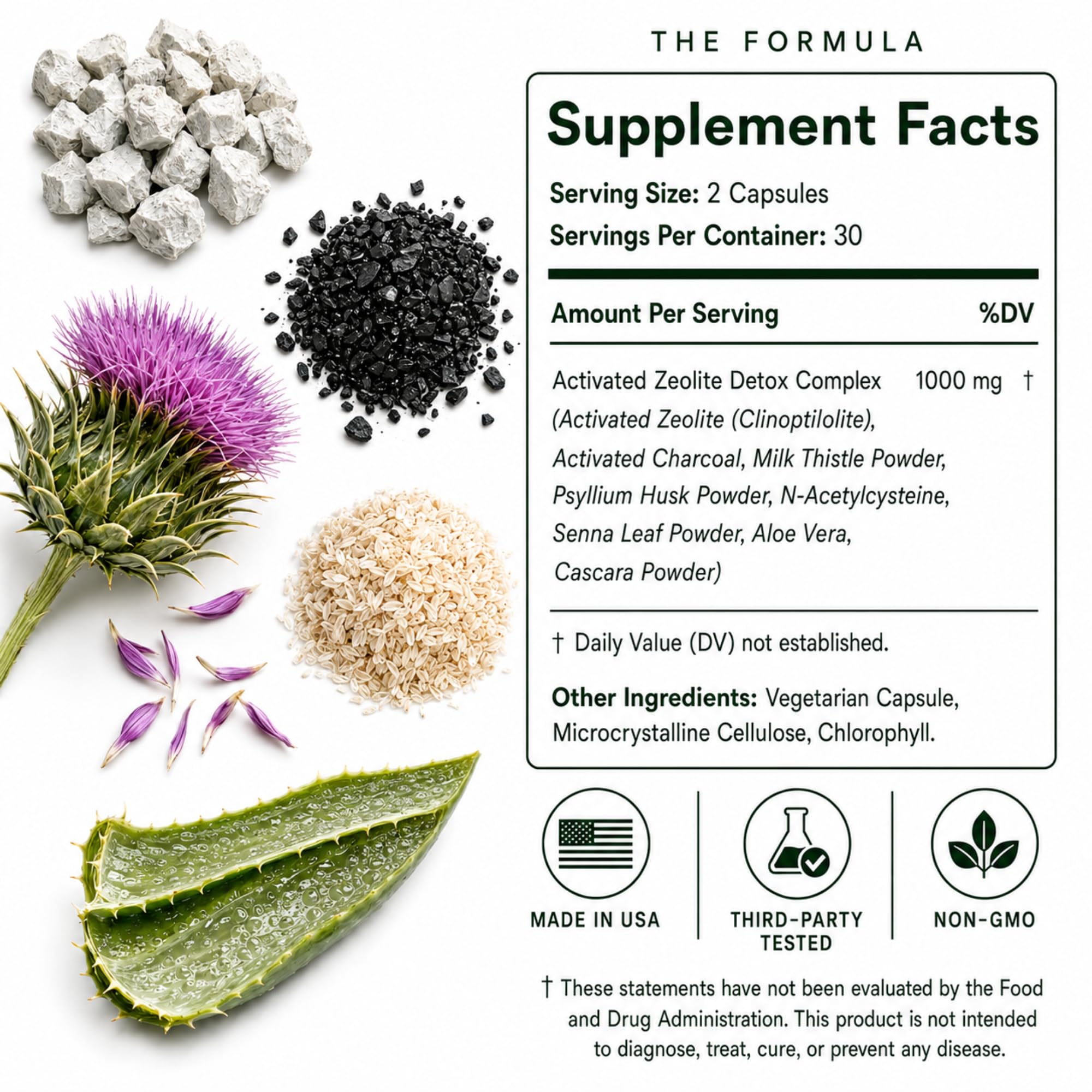 Plus+Ultra in kitchen setting next to glass of water showing simple at‑home cleanse use