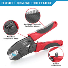 Plustool star wheel adjuster for precise crimp height control and consistency