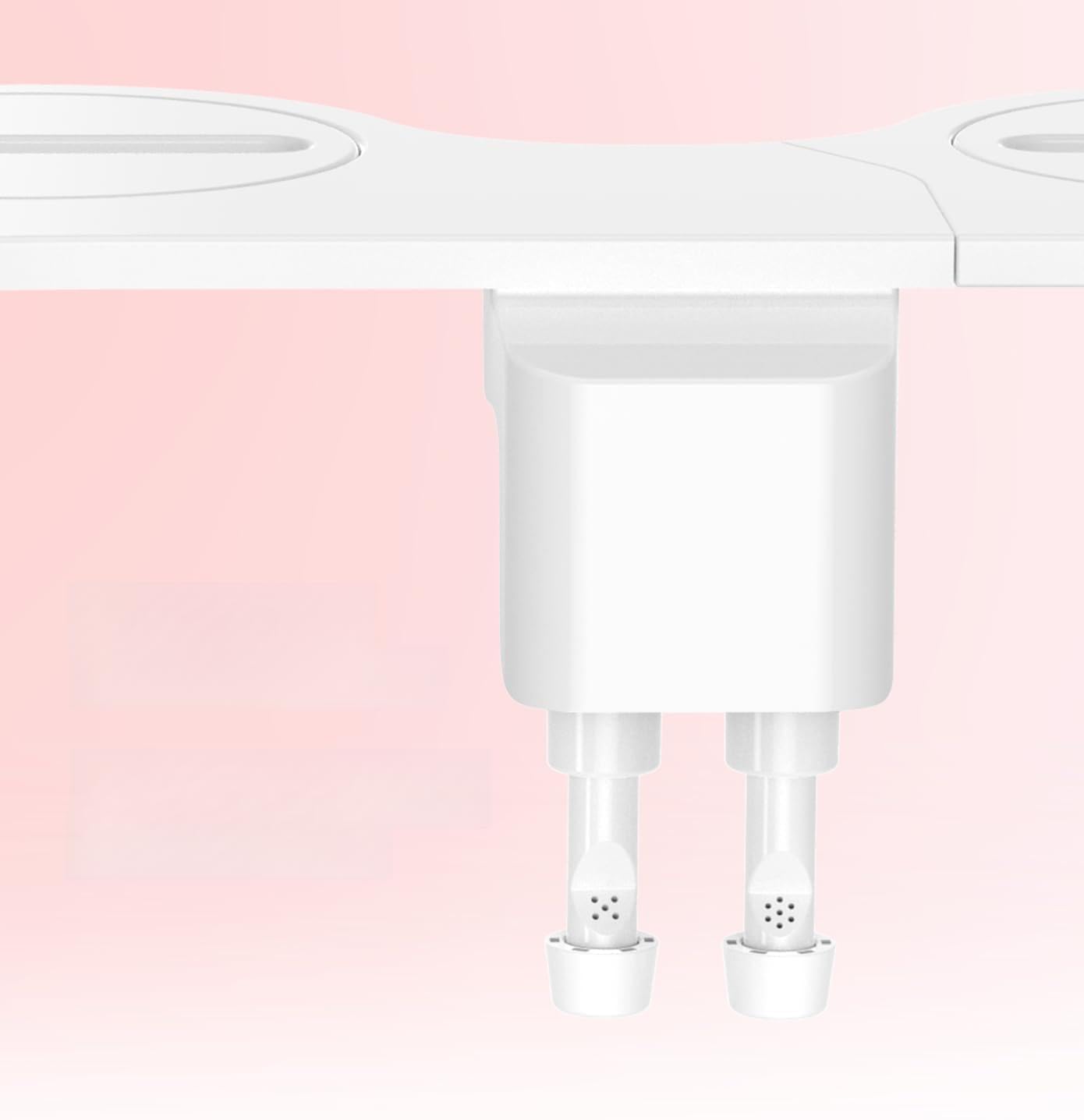 POCALAND bidet attachment front view showing slim profile and controls, promotes hygienic upgrade