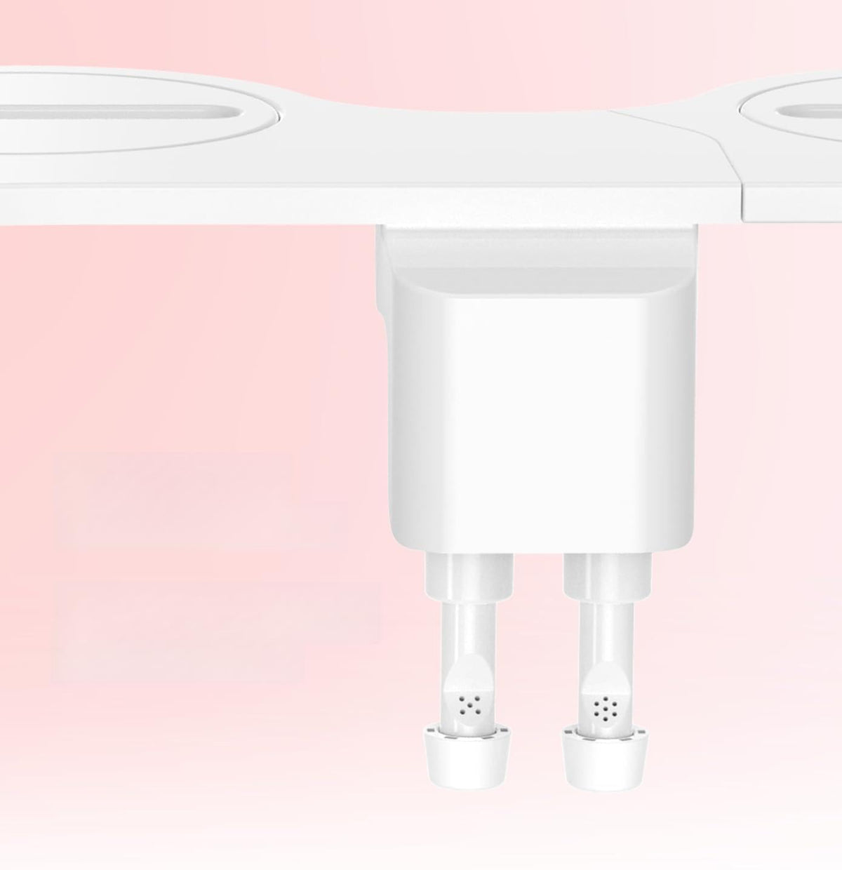 POCALAND bidet attachment front view showing slim profile and controls, promotes hygienic upgrade
