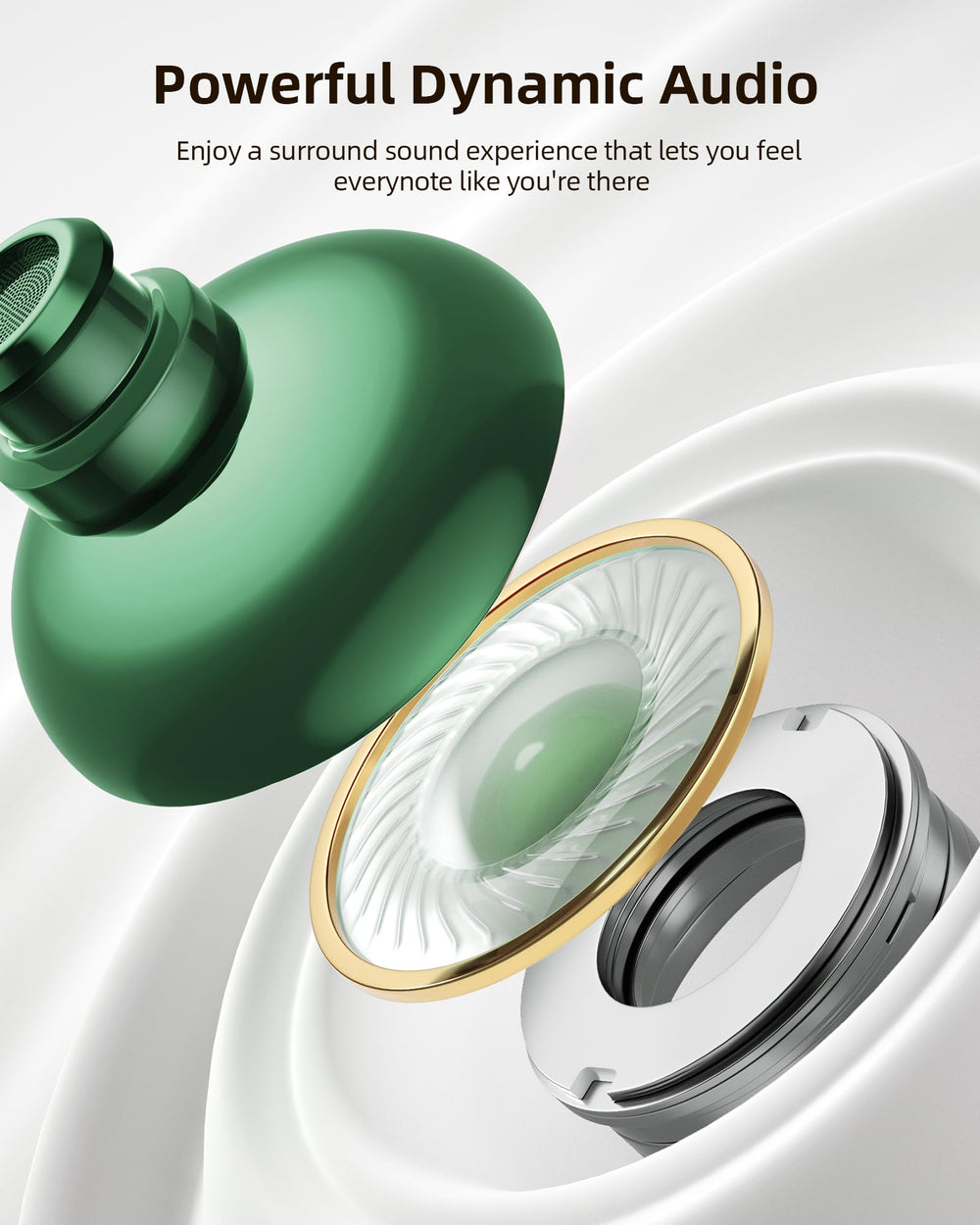 PocBuds in-ear during run showing sweatproof IPX7 durability