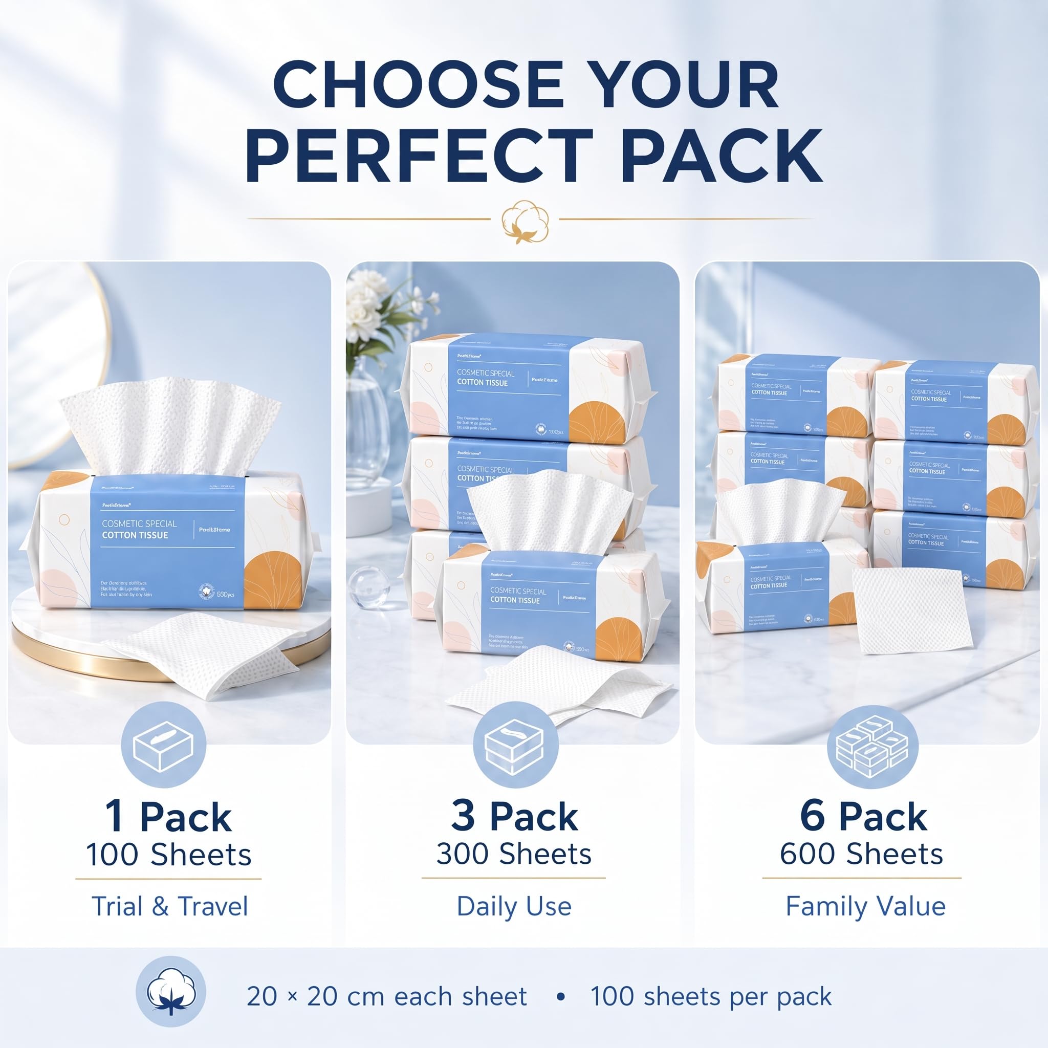PoeticEHome on vanity with skincare bottles illustrating travel and daily convenience