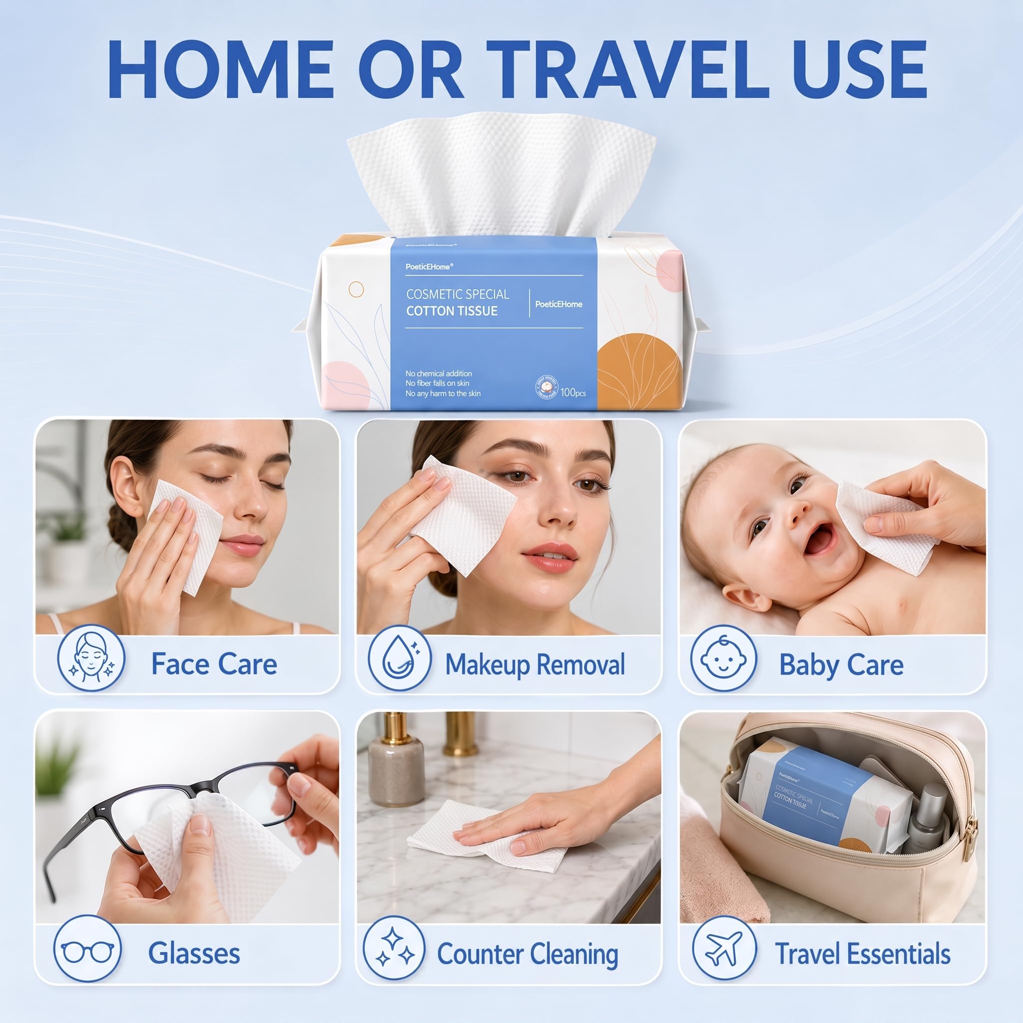 PoeticEHome towel moistened with cleanser showing durable wet-use strength