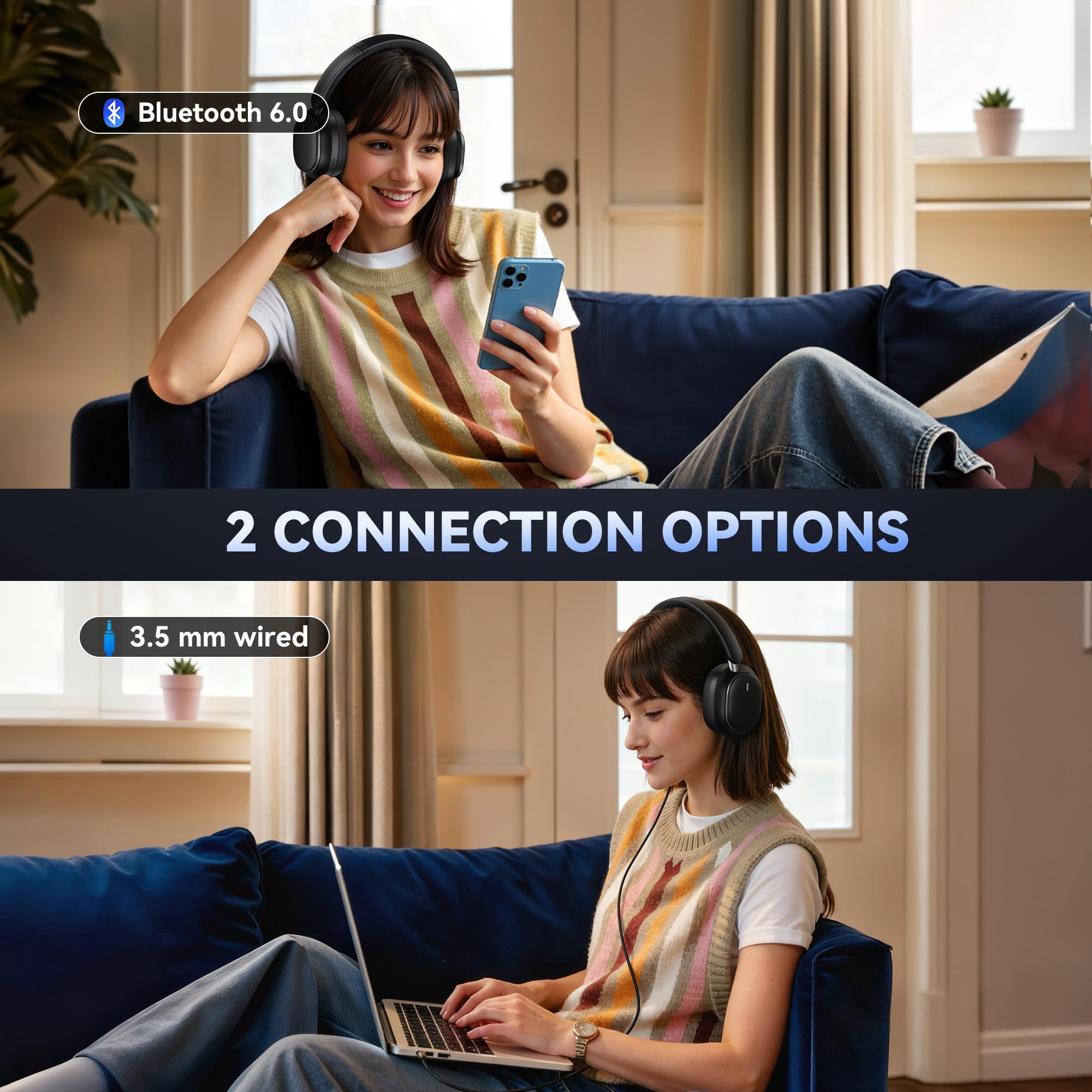 Pointcinco wired aux connection in flight demonstrating 3.5mm compatibility for in-flight entertainment benefit