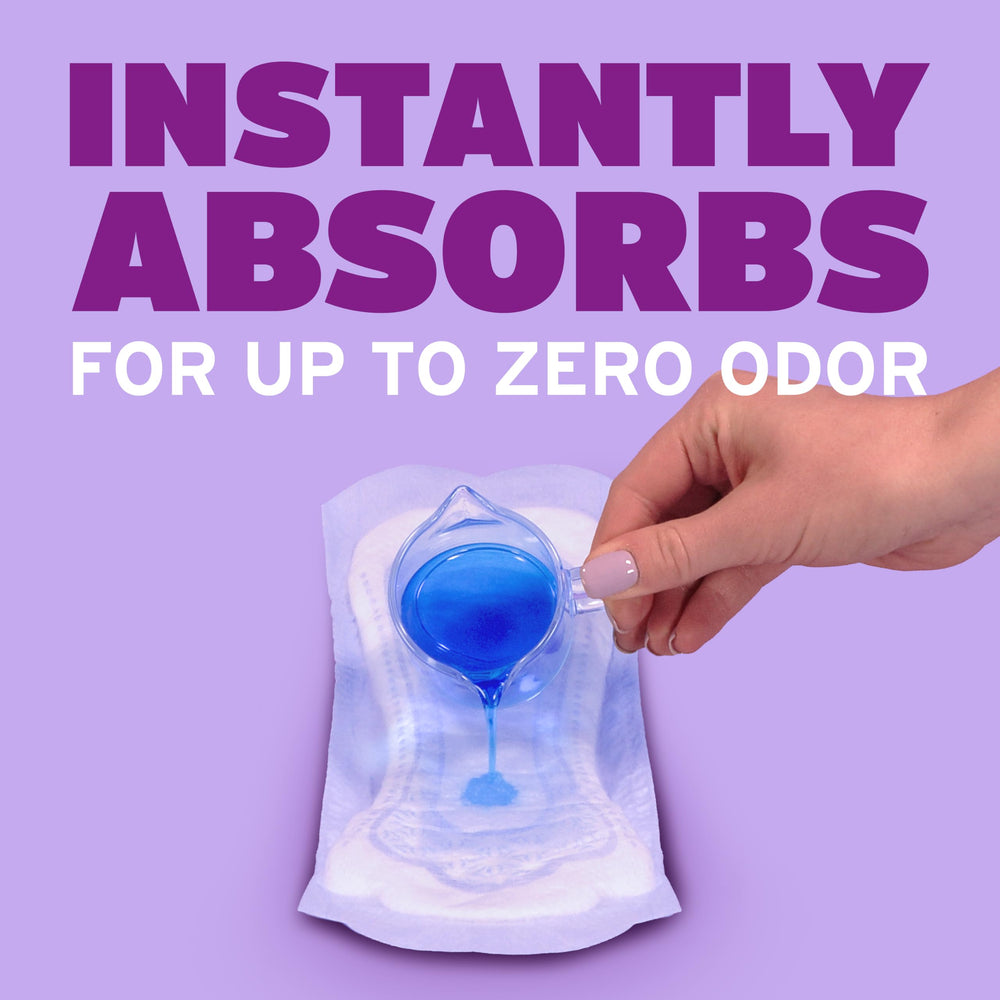 Poise absorbent core cross-section highlighting rapid lock-away wetness benefit