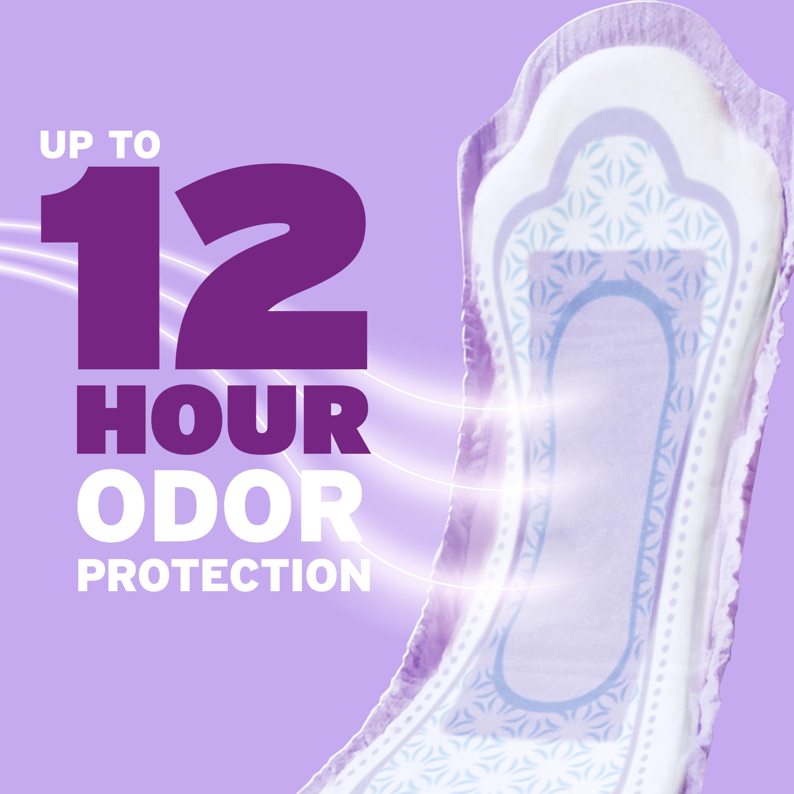 Poise pad placed in underwear showing discreet fit and secure daily protection