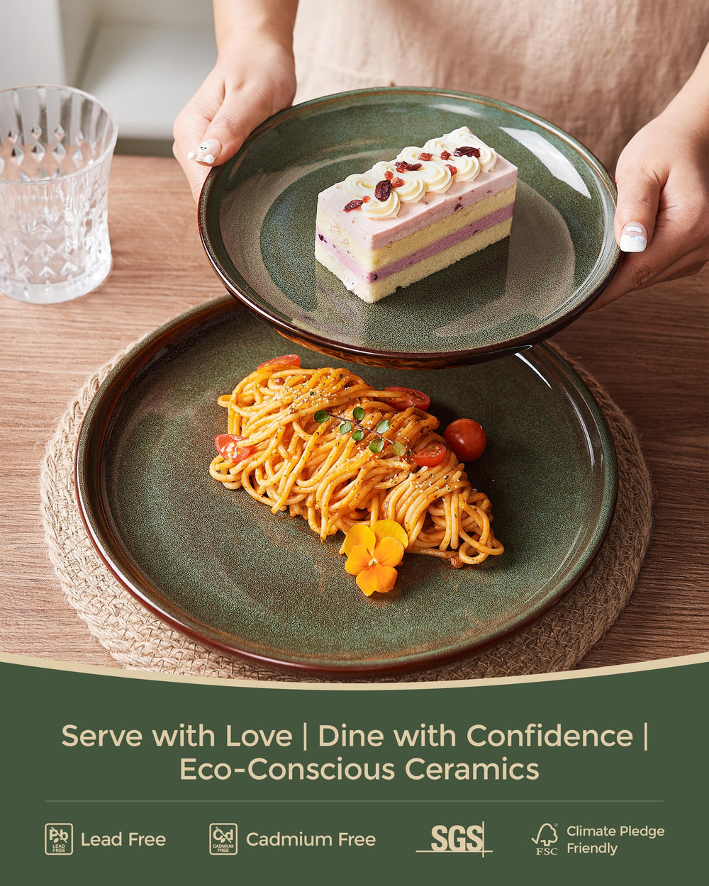 Pokini dinnerware in a styled table setting enhancing warm, casual meals