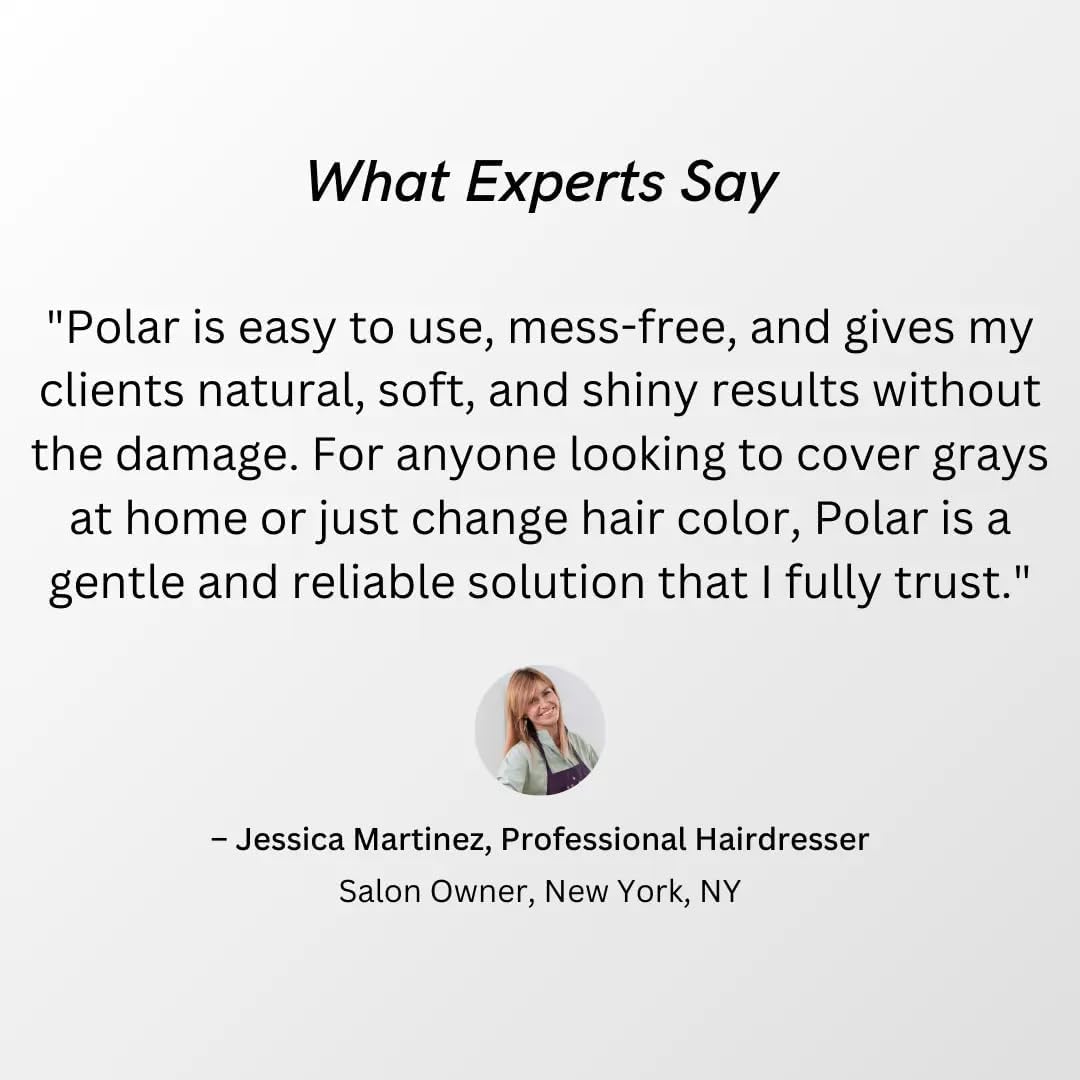 POLAR HAIR CARE in bathroom shower scene showing convenient routine
