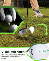 Polara impact close-up on turf showing soft feel and confident control