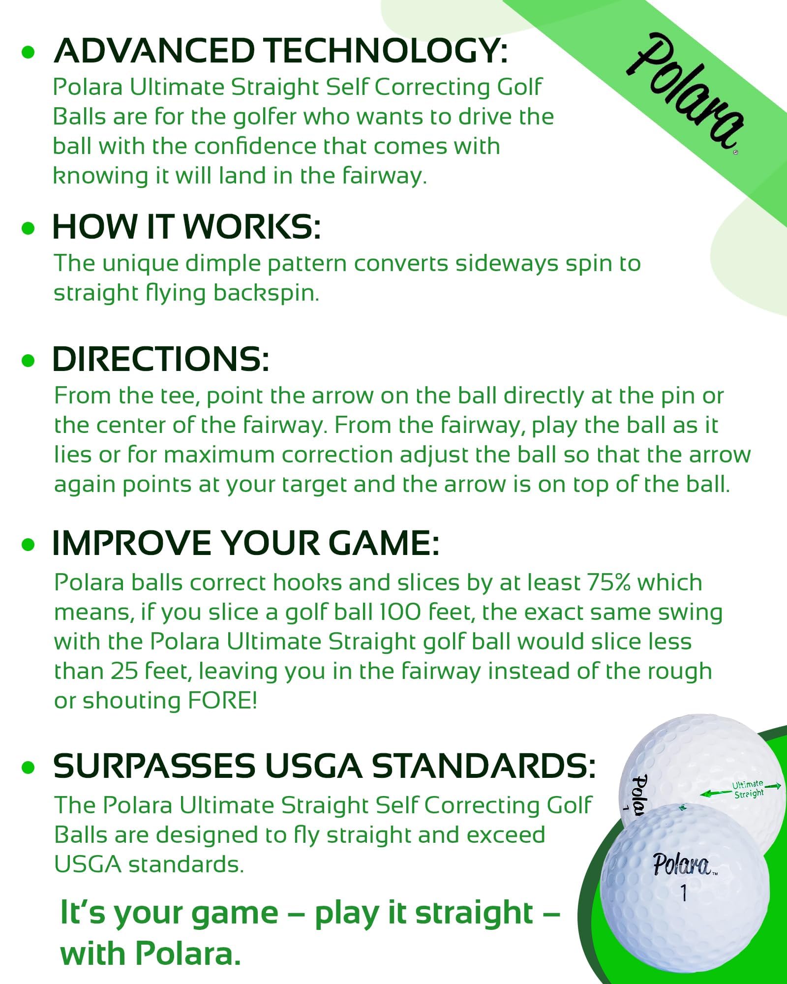 Polara near wedge on green demonstrating predictable spin and approach control