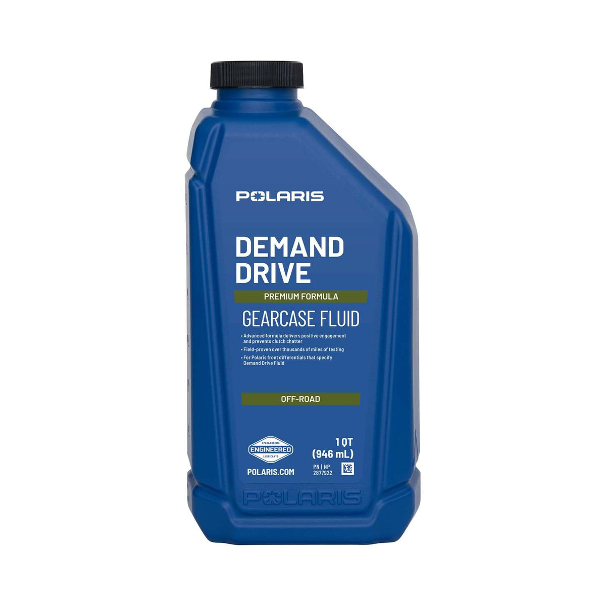 Polaris bottle front gearcase fluid showing packaging and brand benefit