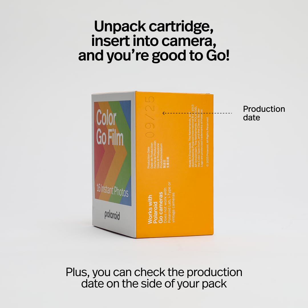 Polaroid Go developing print in dim light showing protected development benefit