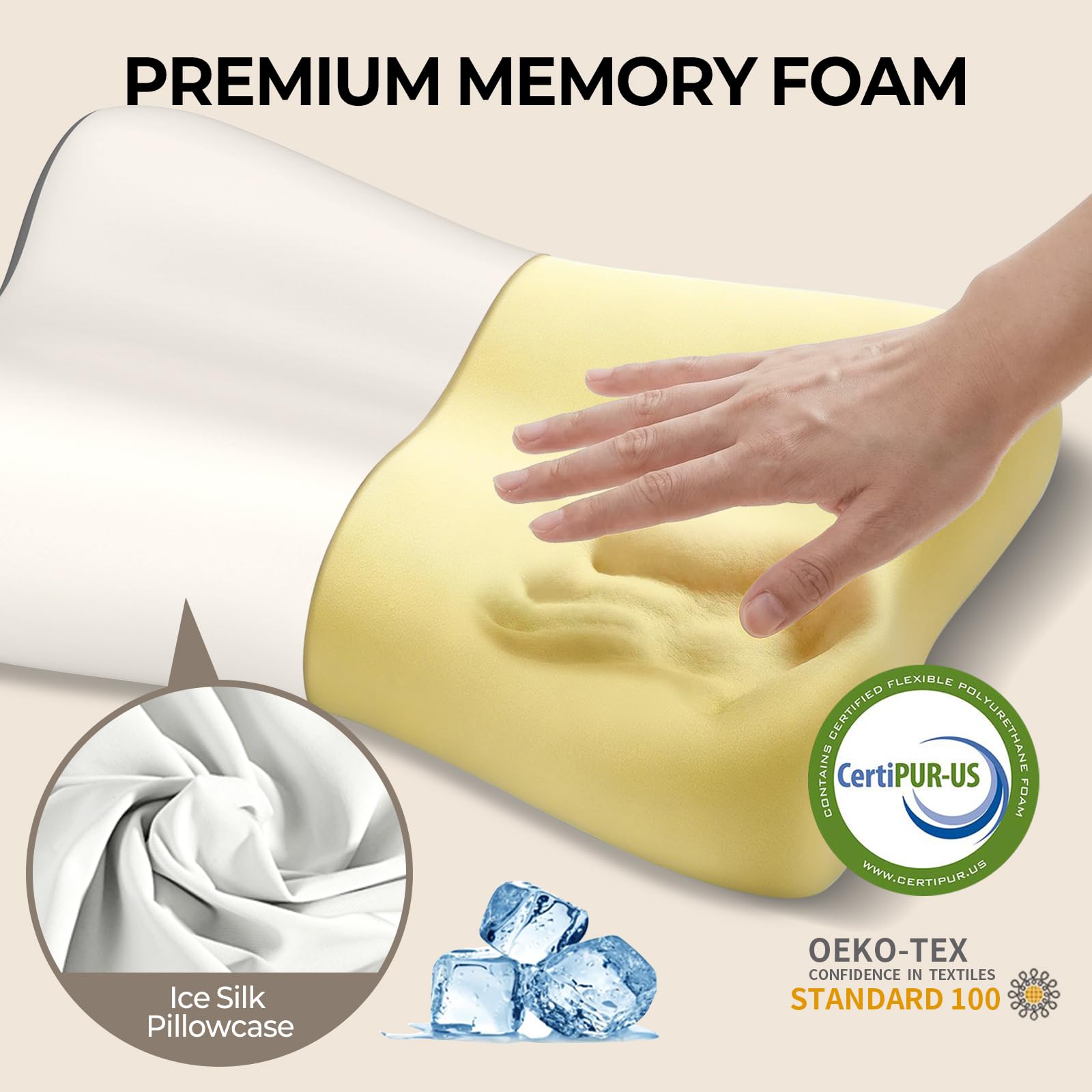 Polovo breathable pillow cover detail for cooler, drier sleep