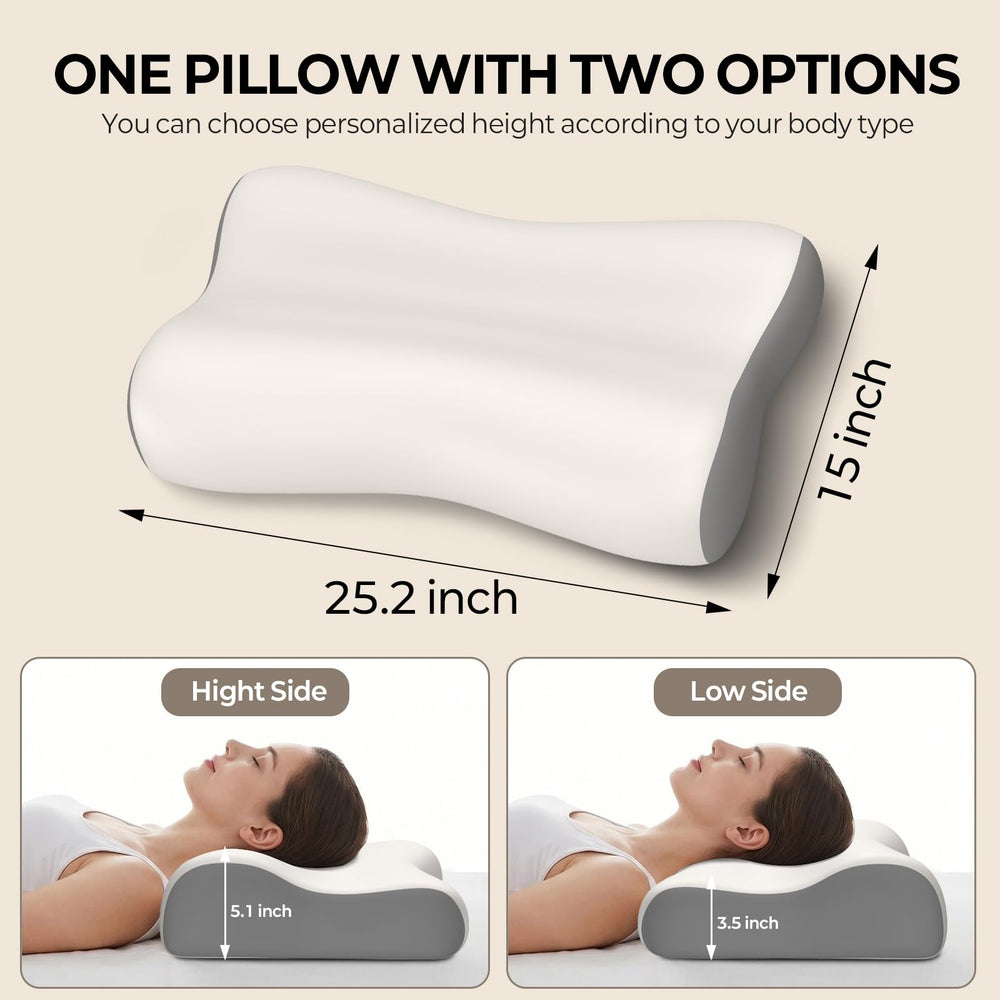 Polovo pillow in bed with sleeper illustrating improved neck alignment