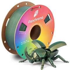Polymaker Panchroma Starlight spool front showing vibrant aurora finish and benefit vibrant color effects