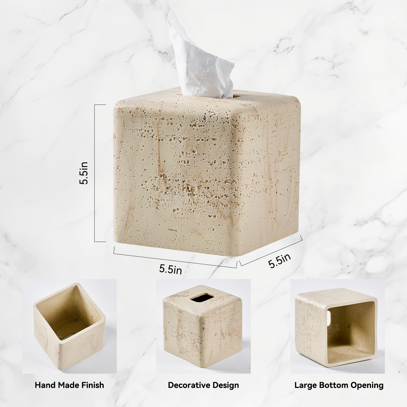 Polytree closeup travertine texture showing realistic stone-like visual appeal