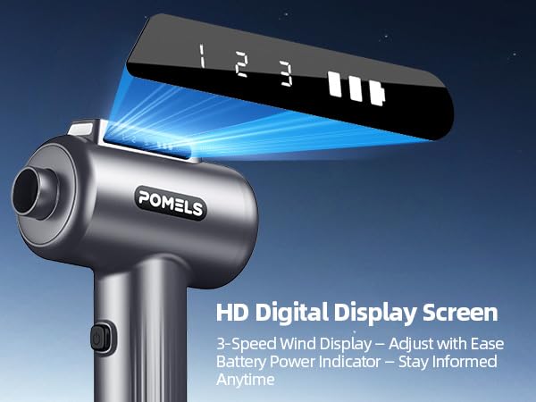 POMELS handheld beside a smartphone to show compact scale and travel portability