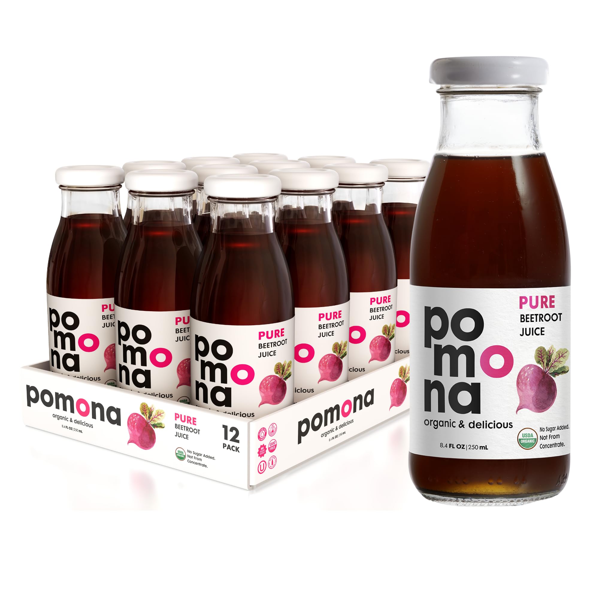Pomona Organic front label showing product name and certifications for trust