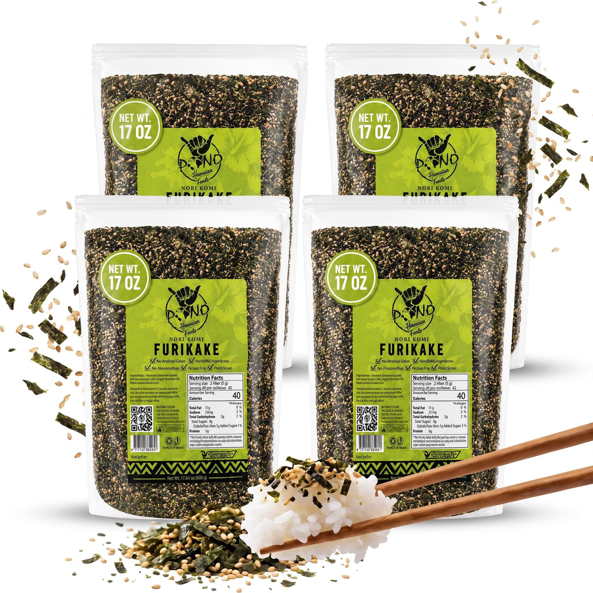 Pono Hawaiian front packaging showing brand and product clarity for pantry appeal