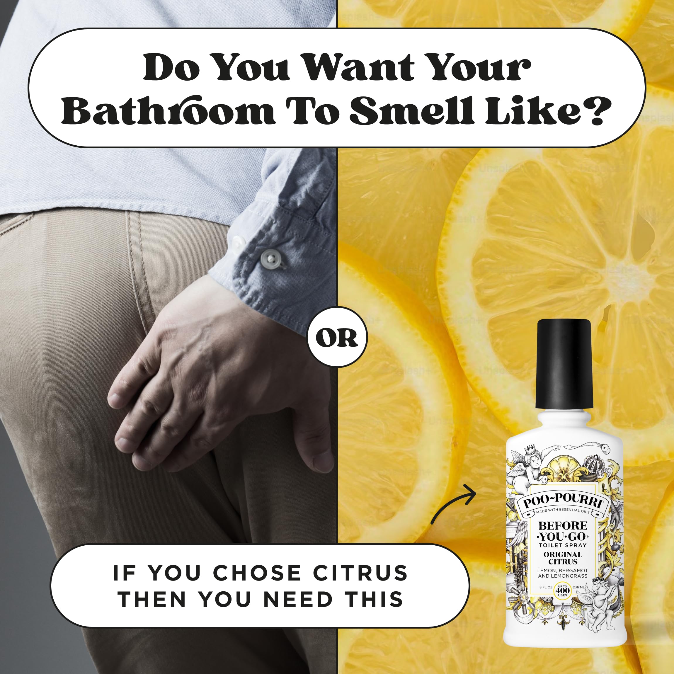 Poo-Pourri next to diaper pail showing effective nursery odor control